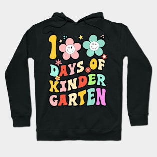 100 Days Of Kindergarten groovy 100th Day School Teacher Hoodie